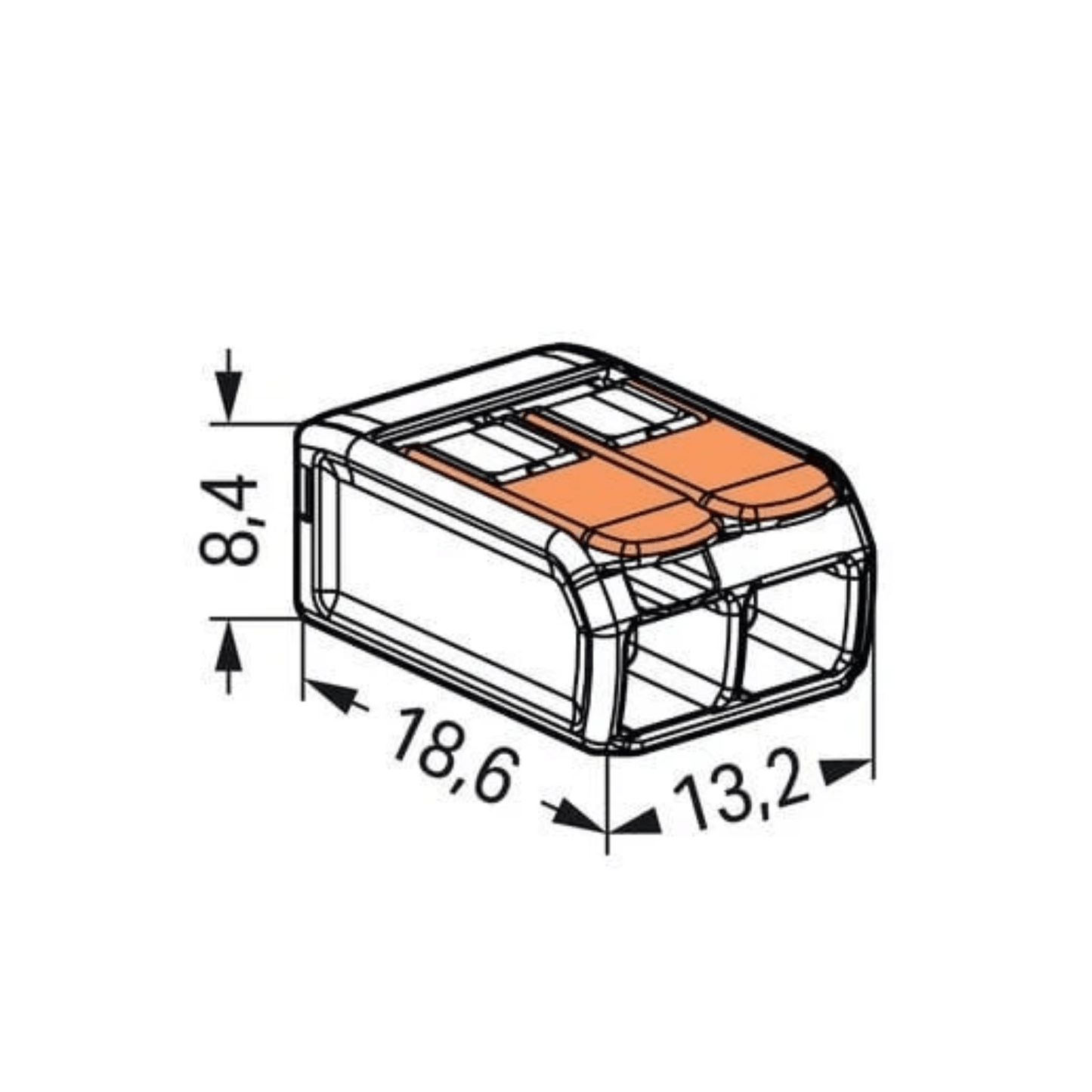 Wago 221 Series Electrical Wire Cable 2 Way Connector - Electrical Cable Store